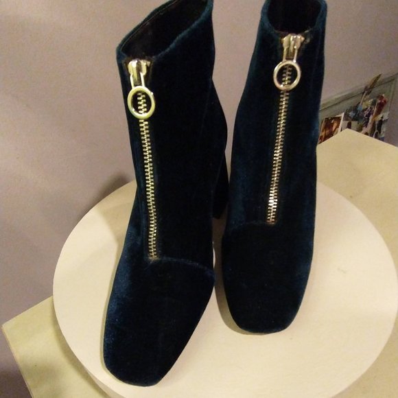 Brand New ZARA soft dark navy blue ankle boot size 5 -5.5 - Picture 3 of 11